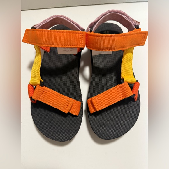 H&M Orange Pink and Yellow Strappy Sandals - Picture 7 of 10